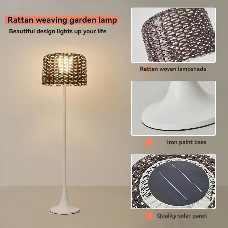 Gartenlampe aus geflochtenem Metall – Verilumo