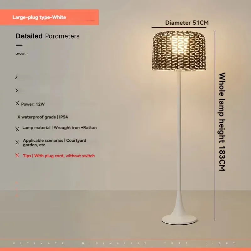 Gartenlampe aus geflochtenem Metall – Verilumo