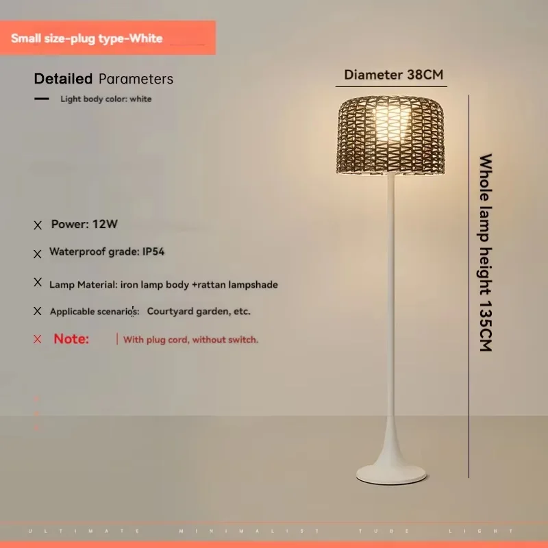 Gartenlampe aus geflochtenem Metall – Verilumo