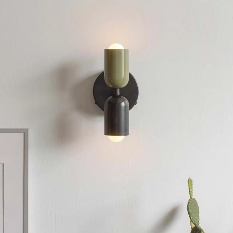 Wall Sconce Light Cream Multicolor Double Head