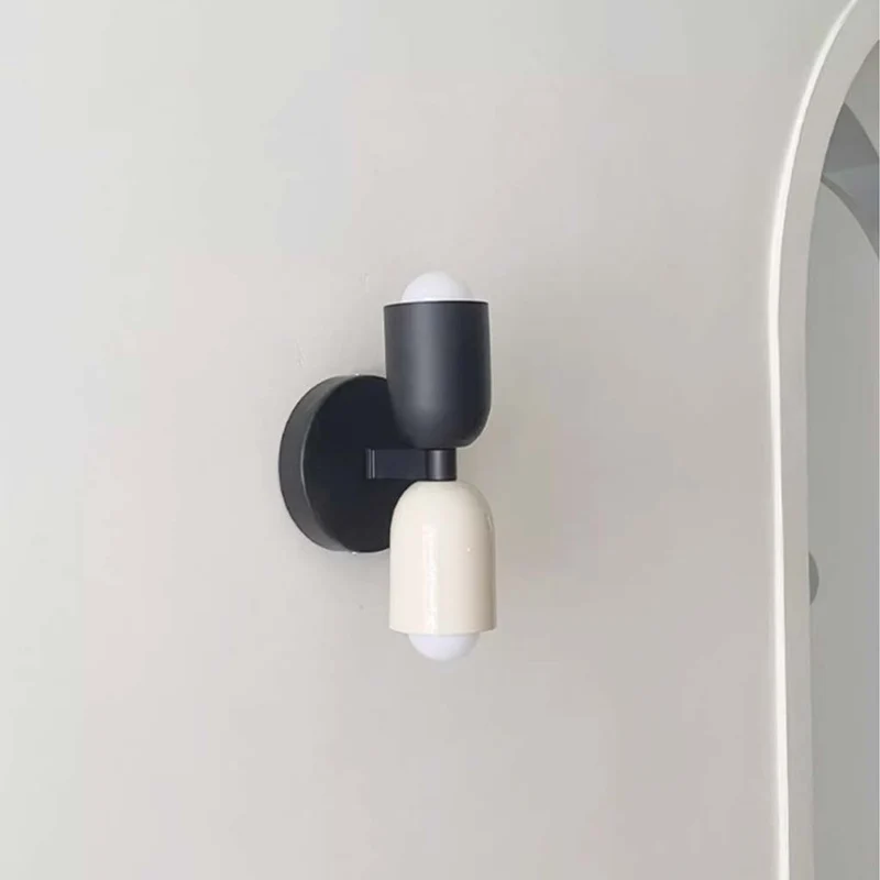 Wall Sconce Light Cream Multicolor Double Head