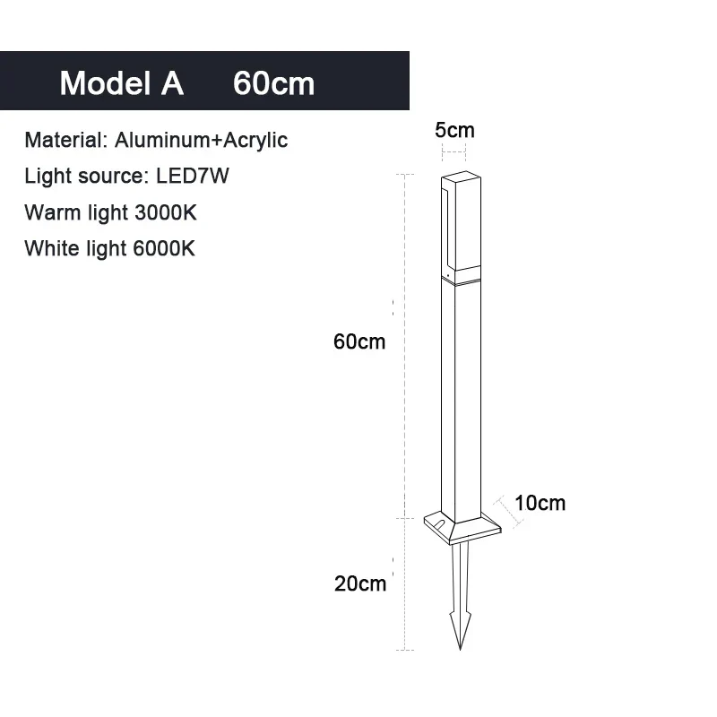 LED-Aluminium-Stehlampe für den Garten – Valurencia