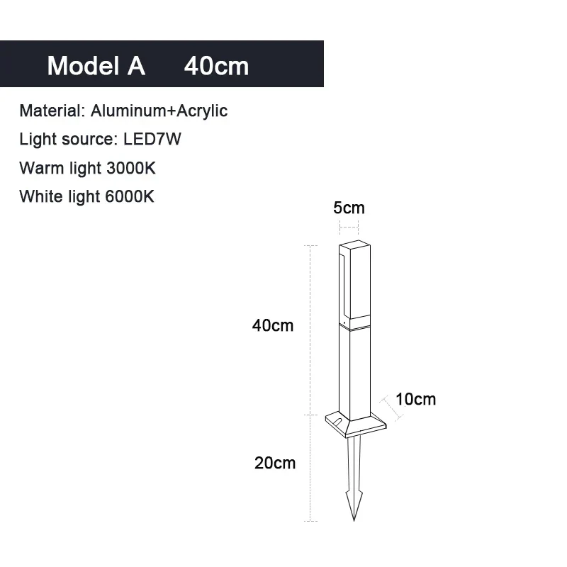 LED-Aluminium-Stehlampe für den Garten – Valurencia