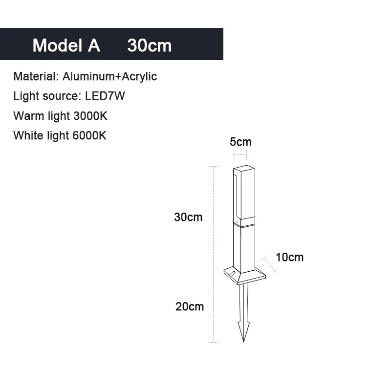 LED-Aluminium-Stehlampe für den Garten – Valurencia