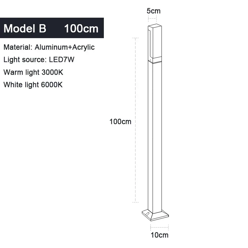 LED-Aluminium-Stehlampe für den Garten – Valurencia