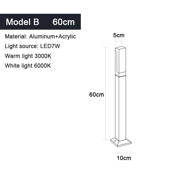 LED-Aluminium-Stehlampe für den Garten – Valurencia