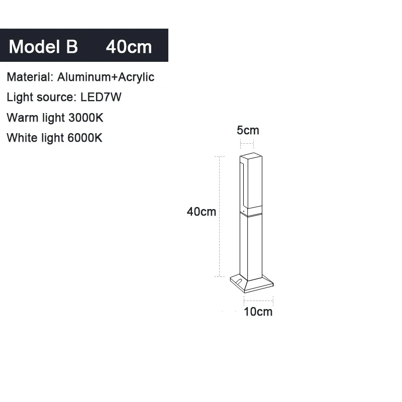 LED-Aluminium-Stehlampe für den Garten – Valurencia