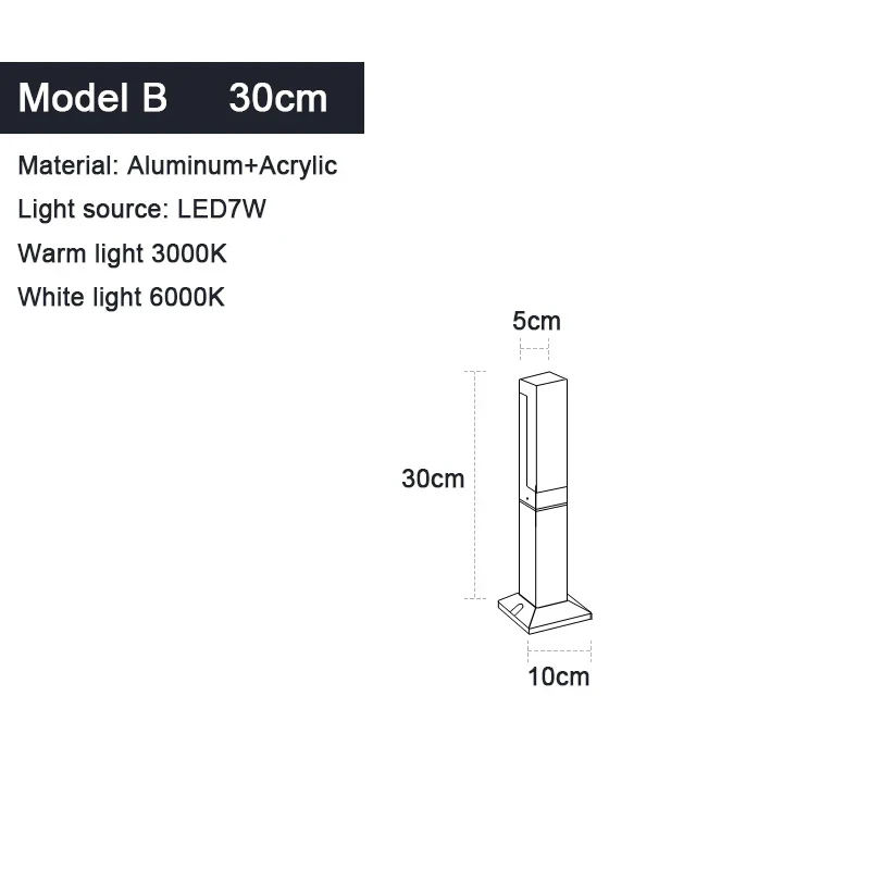 LED-Aluminium-Stehlampe für den Garten – Valurencia