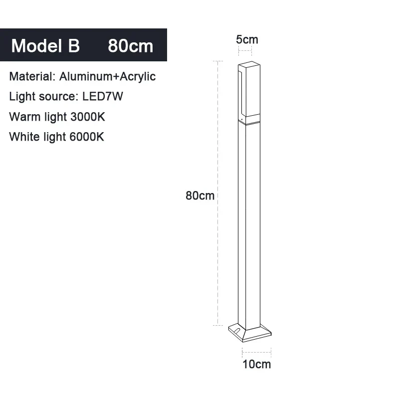 LED-Aluminium-Stehlampe für den Garten – Valurencia
