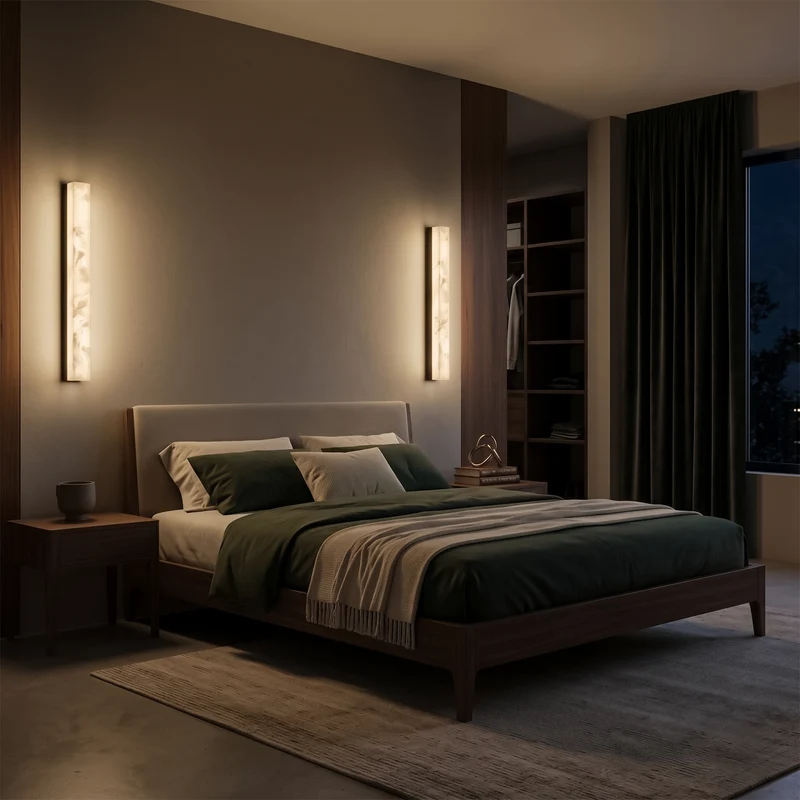 Wandleuchte aus Kupfer und Marmor für Wohnzimmer – Candelion