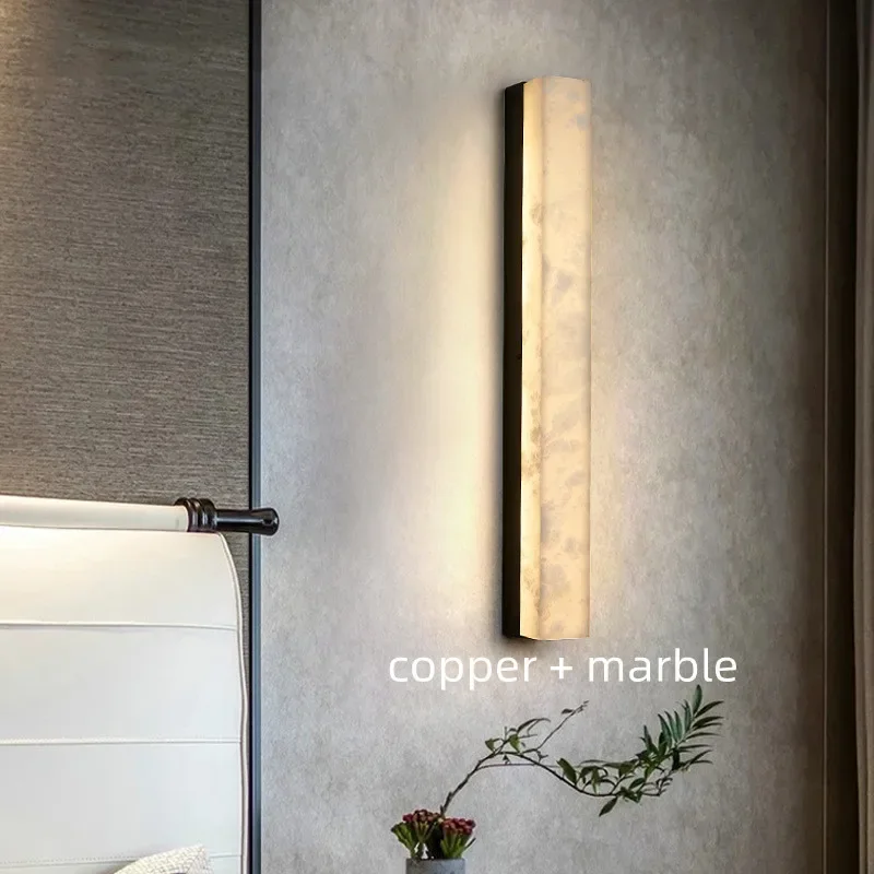 Wandleuchte aus Kupfer und Marmor für Wohnzimmer – Candelion