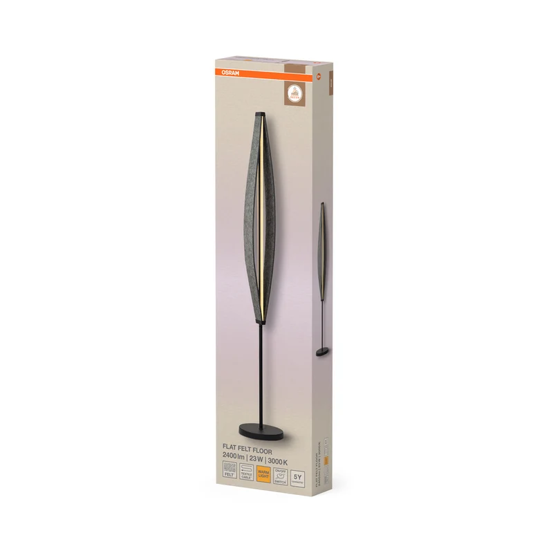 OSRAM DECOR Flat Felt Stehleuchte 23W 830 Dunkelgrau