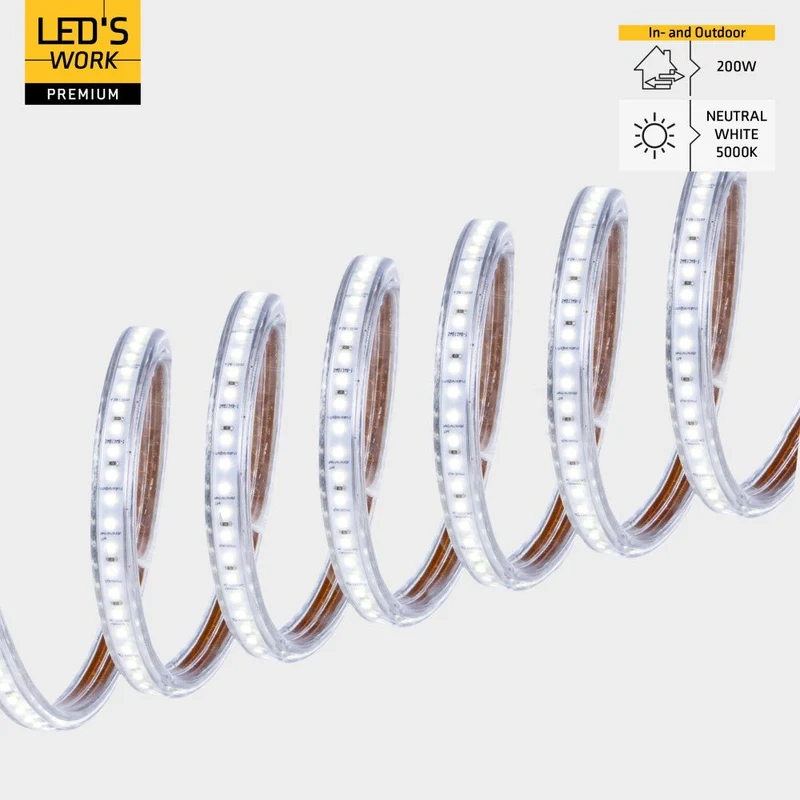 LED's Work Premium Safeline LED-Lichtröhre 25 m 200 W 48 V 20.000 lm 5000 K auf Rolle