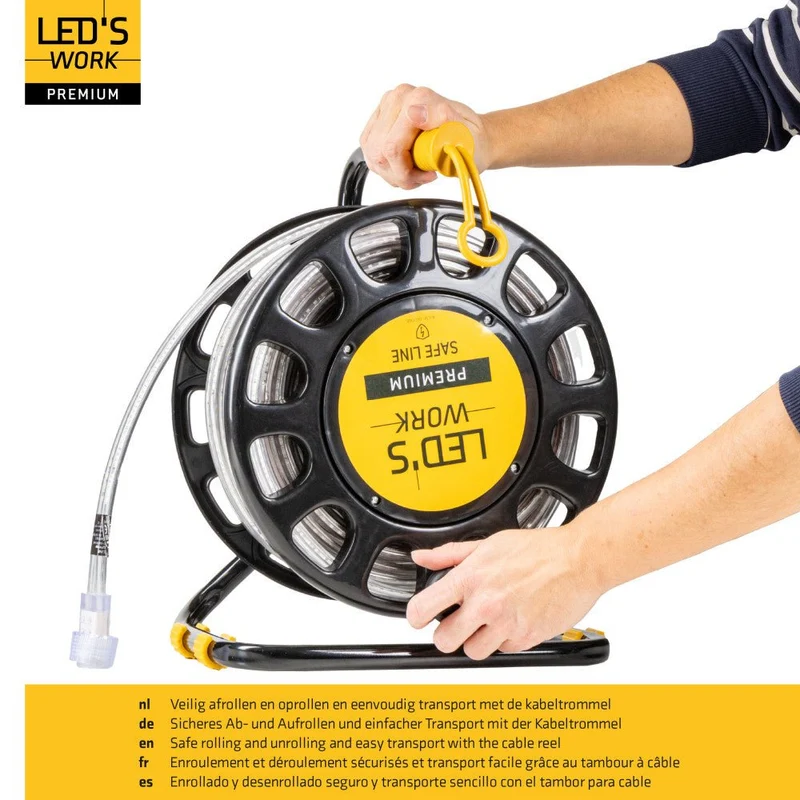 LED's Work Premium Safeline LED-Lichtröhre 25 m 200 W 48 V 20.000 lm 5000 K auf Rolle