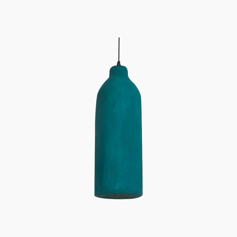 Pendant Light Minimalist Wabi-Sabi Bottle, Dark Green