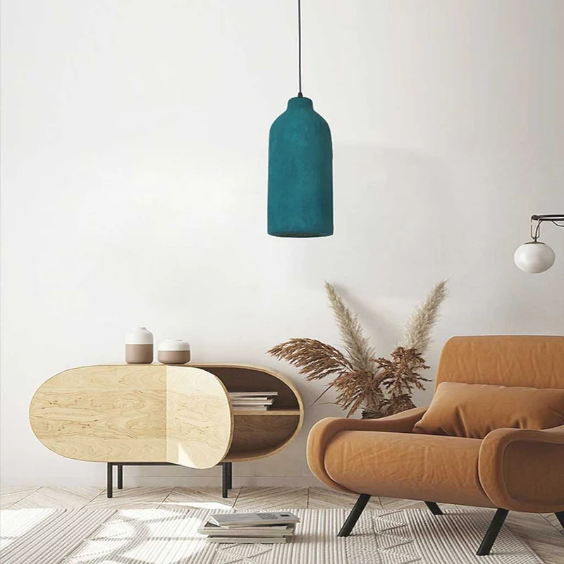 Pendant Light Minimalist Wabi-Sabi Bottle, Dark Green
