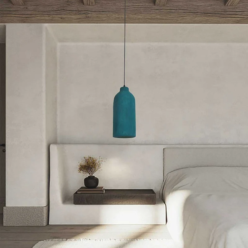 Pendant Light Minimalist Wabi-Sabi Bottle, Dark Green