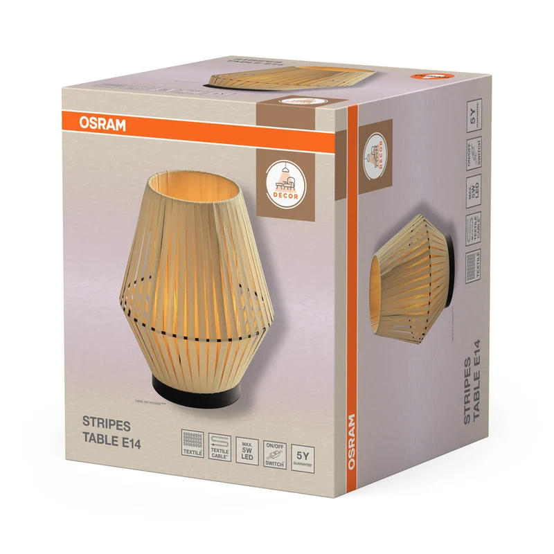 OSRAM DECOR Stripes Tischleuchte 1xE14 Beige