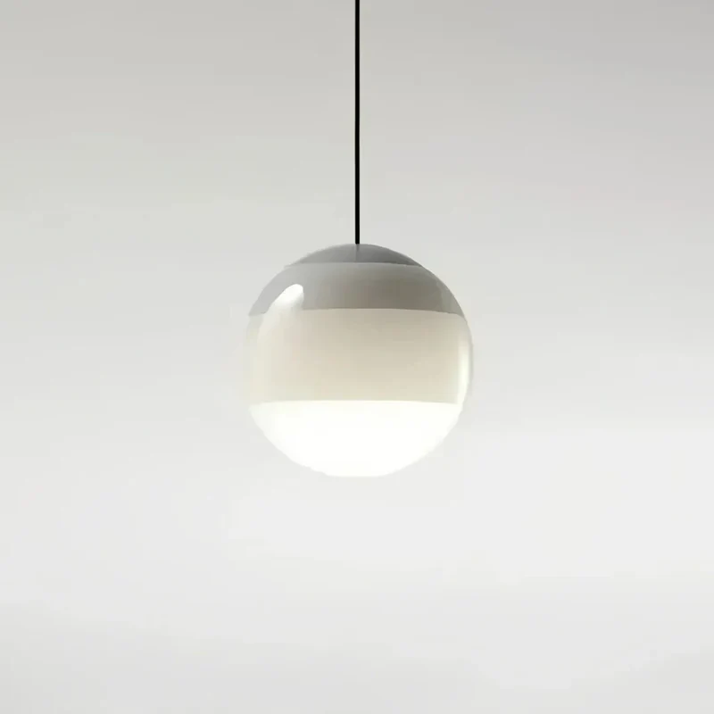 Bunte LED Pendelleuchte Kugel aus Glas für Esszimmer