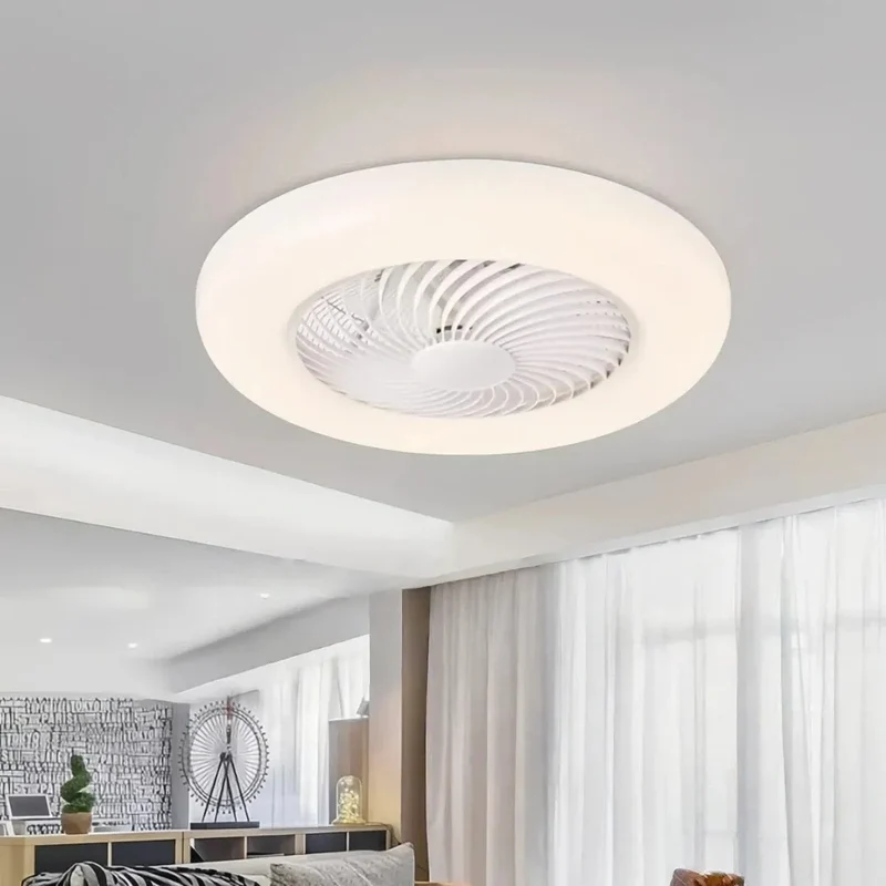 Moderner flacher Deckenventilator mit Licht für das Schlafzimmer