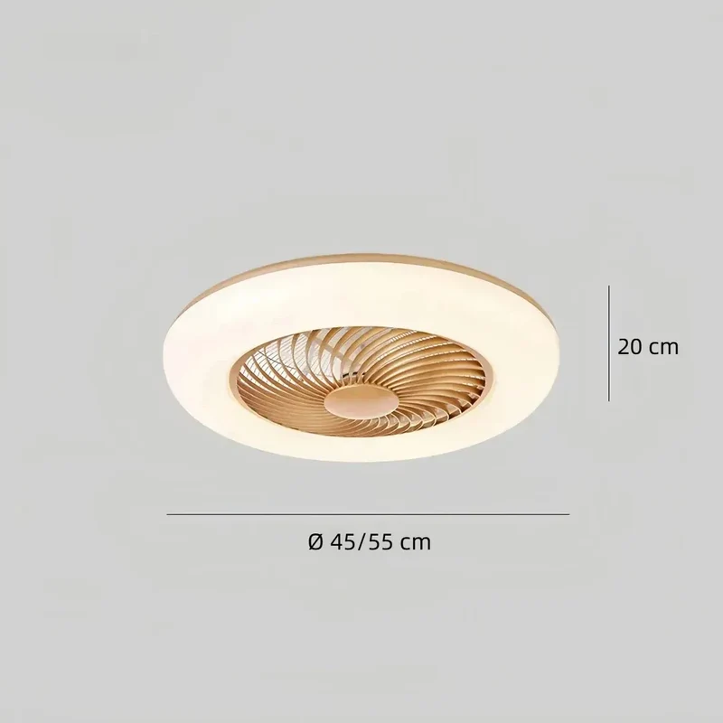 Moderner flacher Deckenventilator mit Licht für das Schlafzimmer