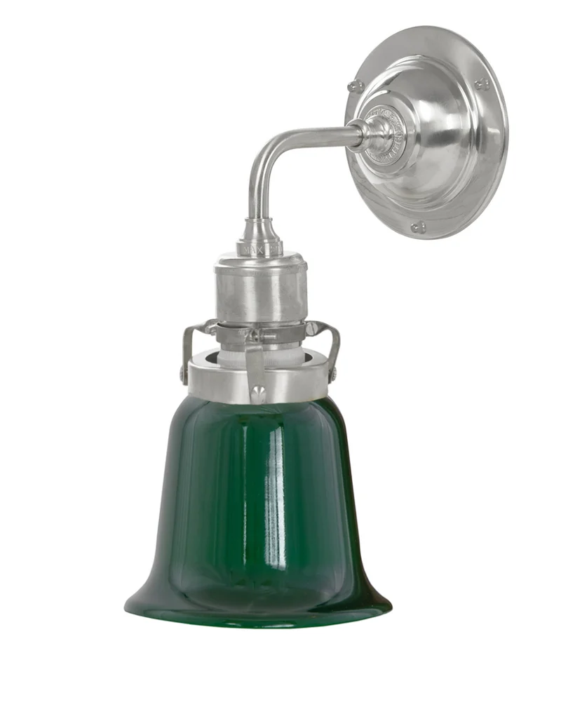 Vägglampa - Lillienstedt nickel, grön klocka