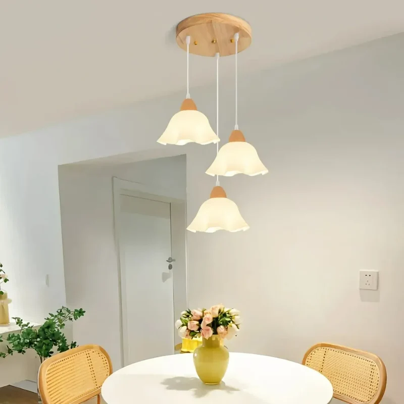 Nordic Flower Pendelleuchte aus Holz für Esszimmer