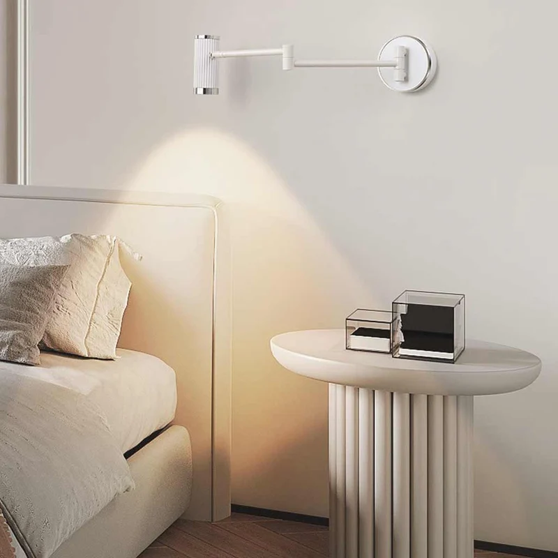 Wall Lamp Modern LED Spotlight with Adjustable Swing Arm