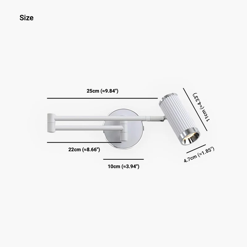 Wall Lamp Modern LED Spotlight with Adjustable Swing Arm