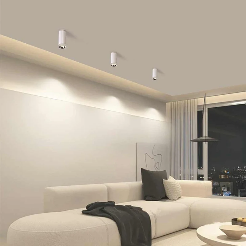 Ceiling Downlight Spotlight Simple Small White Cylinder LED