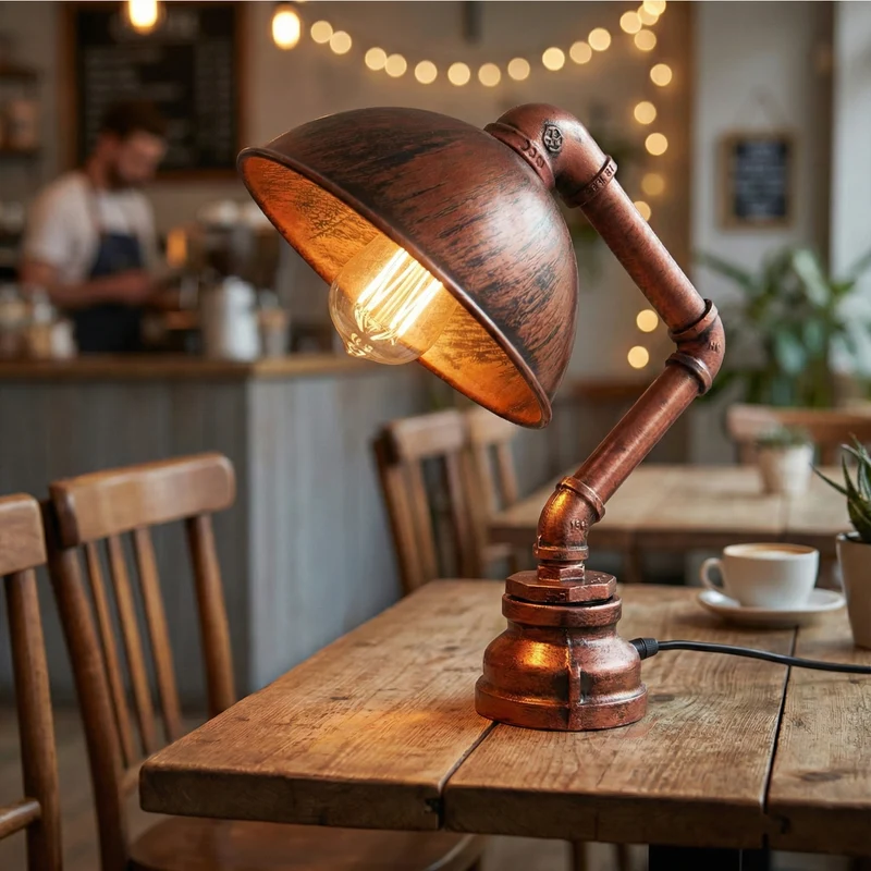 Retro Schreibtischlampe Industrial Steampunk Stil ~3503