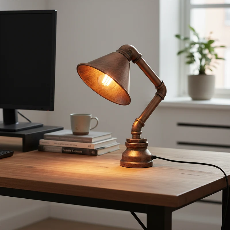 Retro Schreibtischlampe Industrial Steampunk Stil ~3503