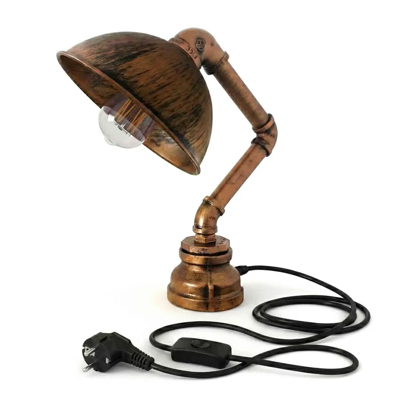 Retro Schreibtischlampe Industrial Steampunk Stil ~3503