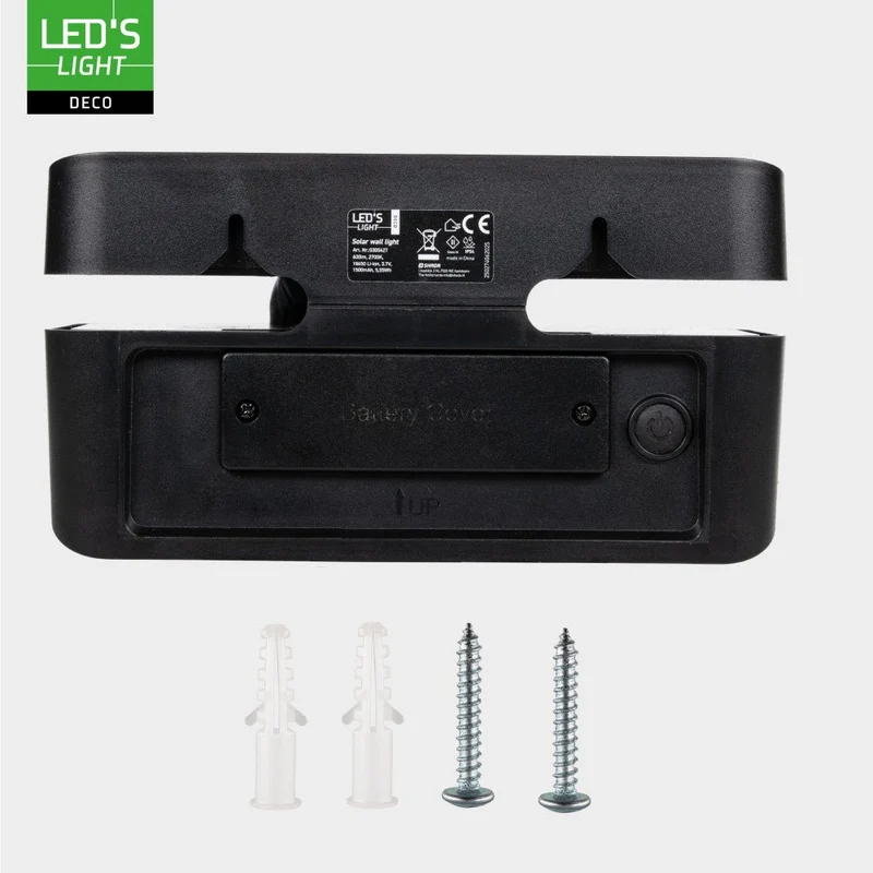 LED Solar Außenleuchte 600lm 2700K warmweiß IP54 Schwarz - LED's Light Deco