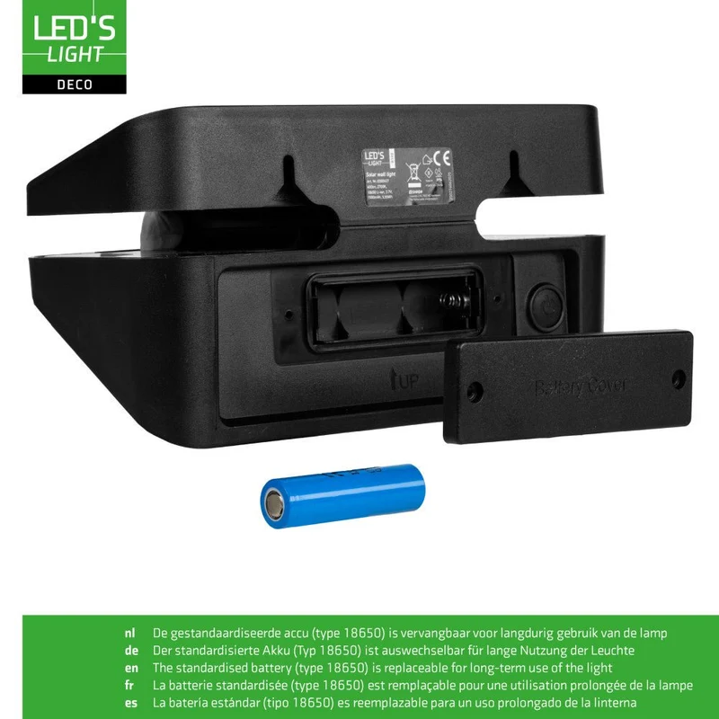 LED Solar Außenleuchte 600lm 2700K warmweiß IP54 Schwarz - LED's Light Deco