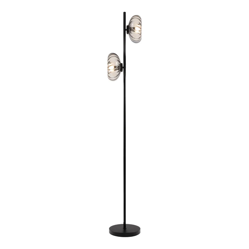 OSRAM DECOR Smoke Glass Stehleuchte 2xE14 Schwarz