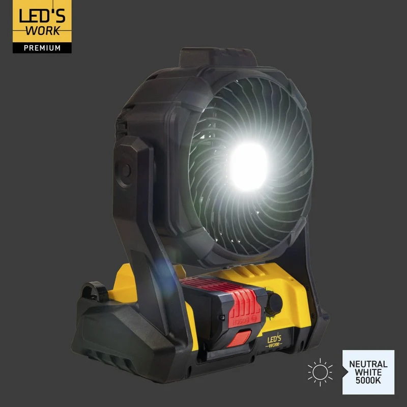 LED's Work 18V Arbeitsleuchte mit Ventilator - 48W 3000lm 5000K - IP20