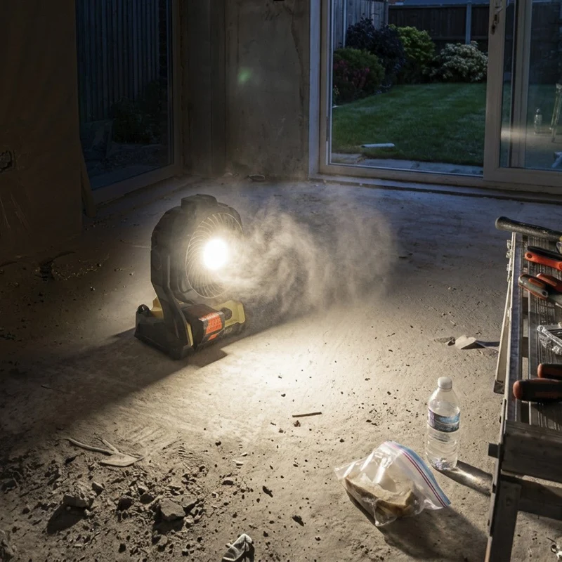 LED's Work 18V Arbeitsleuchte mit Ventilator - 48W 3000lm 5000K - IP20