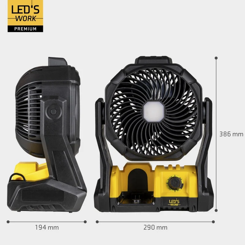 LED's Work 18V Arbeitsleuchte mit Ventilator - 48W 3000lm 5000K - IP20
