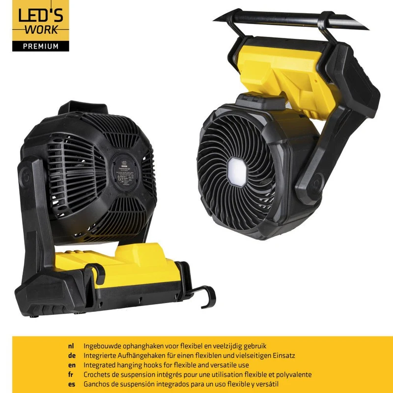 LED's Work 18V Arbeitsleuchte mit Ventilator - 48W 3000lm 5000K - IP20