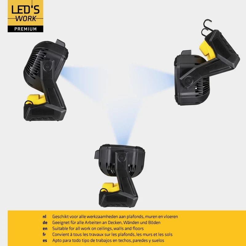 LED's Work 18V Arbeitsleuchte mit Ventilator - 48W 3000lm 5000K - IP20