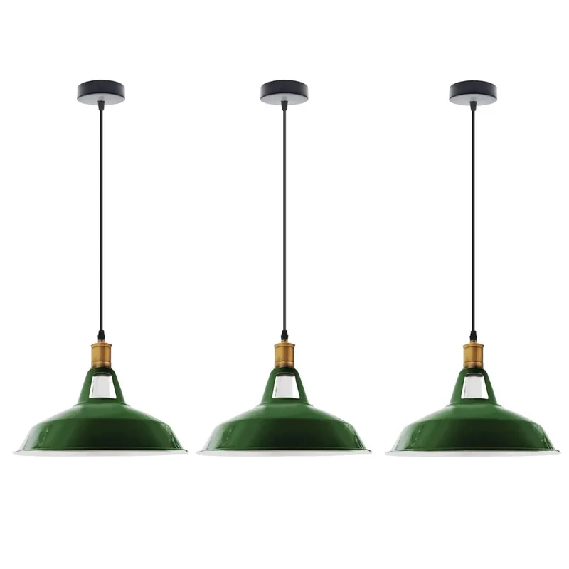 3er set Retro einzel Pendelleuchten für Billardtische ~3493
