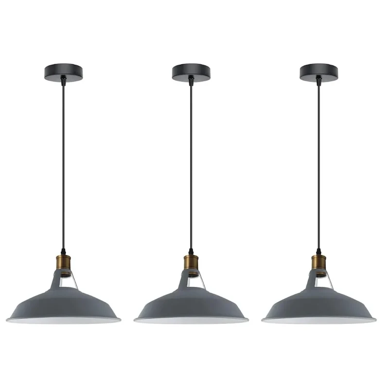 3er set Retro einzel Pendelleuchten für Billardtische ~3493