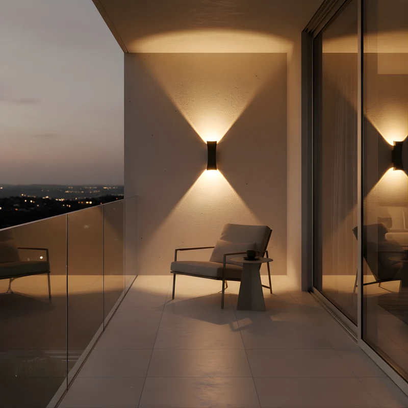Minimalistische Wandleuchte aus Aluminium – Eclara