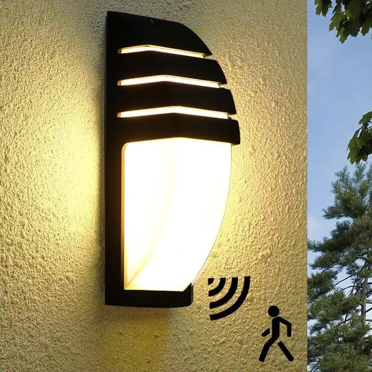 Schwarze Außenwandleuchte aus Aluminium – Alunox