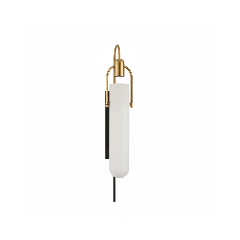 Moderne Wandleuchte in Gold und Schwarz – Estanor