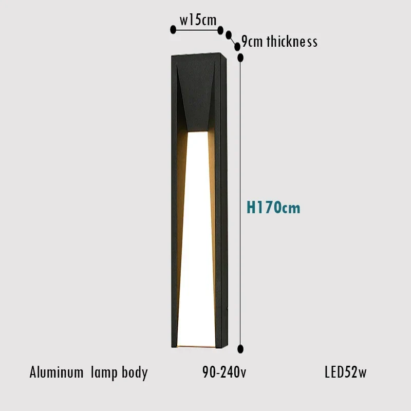 LED-Außenwandleuchte aus schwarzem Aluminium – Arclion