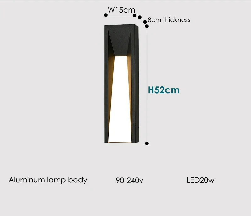 LED-Außenwandleuchte aus schwarzem Aluminium – Arclion