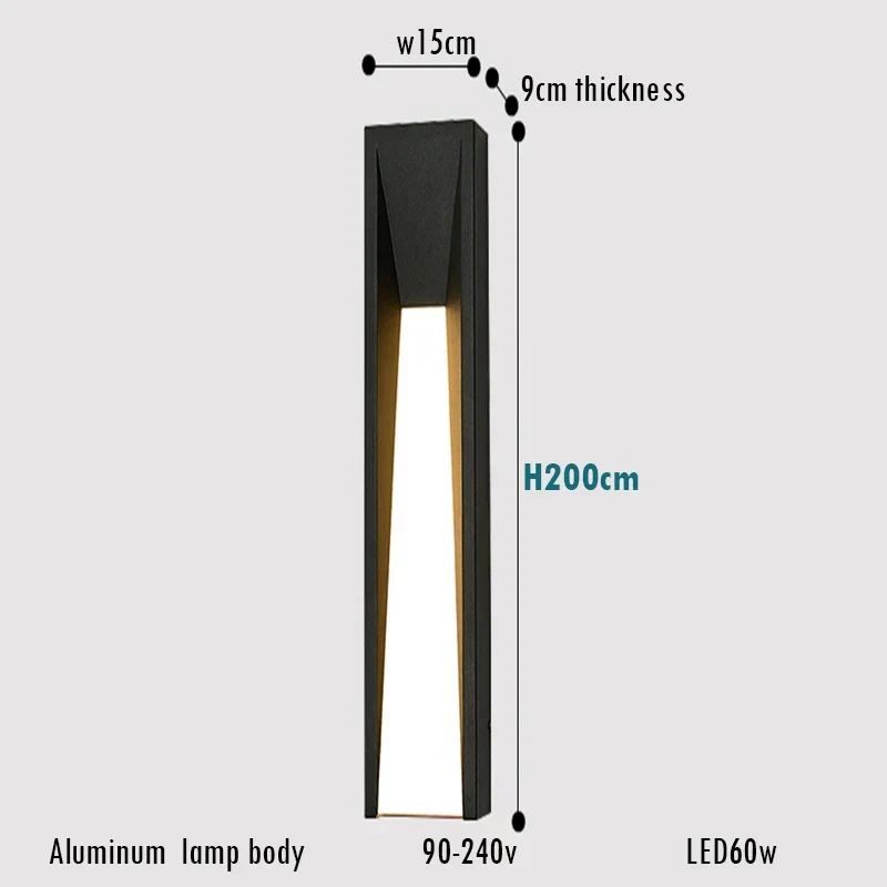 LED-Außenwandleuchte aus schwarzem Aluminium – Arclion