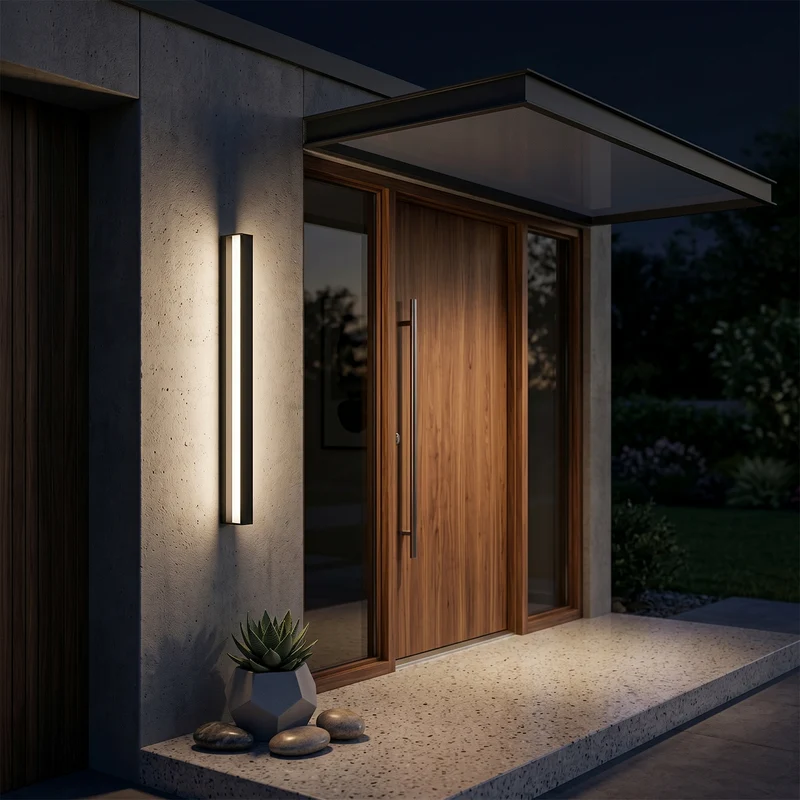 Wasserdichte LED-Wandleuchte aus Aluminium für den Außenbereich – Zalendis